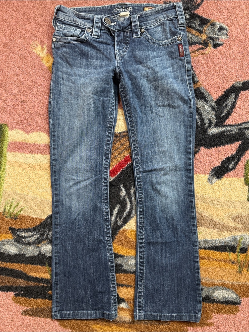 Y2K VINTAGE SILVER LOW RISE JEANS